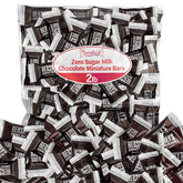 SWEETSIDE Zero Sugar Milk Chocolate Miniature Bars unwrapped for quick on-the-go indulgence