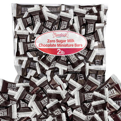 SWEETSIDE Zero Sugar Milk Chocolate Miniature Bars unwrapped for quick on-the-go indulgence