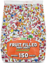 Sweetsome bulk assorted fruit-filled hard candy in wrappers, ideal for gifting and parties.