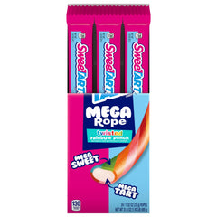 SweeTARTS Mega Rope Twisted Rainbow Punch, vibrant colors for on-the-go snacking.
