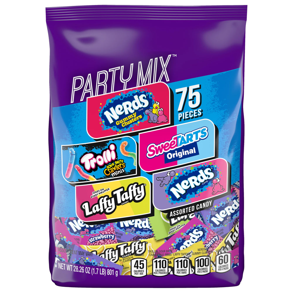 SweeTARTS variety party mix bag showing colorful candies for sharing.