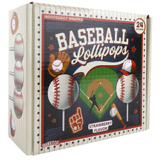 Sweetzo baseball lollipops individually wrapped for easy distribution at events.