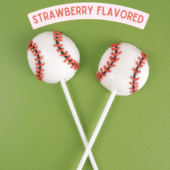 Sweetzo baseball lollipops add playful touch to team party favors.
