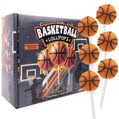 Sweetzo basketball lollipop strawberry flavor, a tasty option for game day.