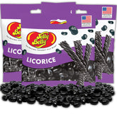 Sweetzo black licorice jelly beans in portable on-the-go bags for travel flavor.