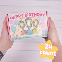 Sweetzo stretchable candy bracelets worn as fun wearable party favors.