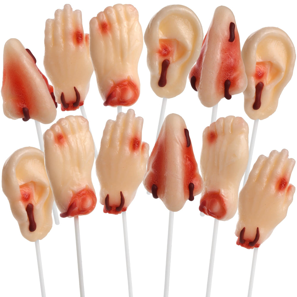 Sweetzo Halloween body parts lollipops pack for spooky trick-or-treat treats