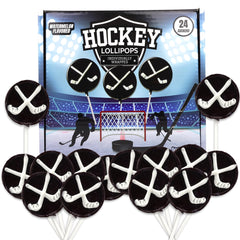 Sweetzo hockey puck lollipop bulk pack of 24 for sharing at games