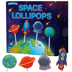 Sweetzo Space Lollipops rocket centerpiece for space-themed birthday celebrations.