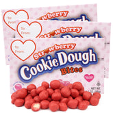 Sweetzo Strawberry Cookie Dough Bites box front, festive gift-ready packaging.