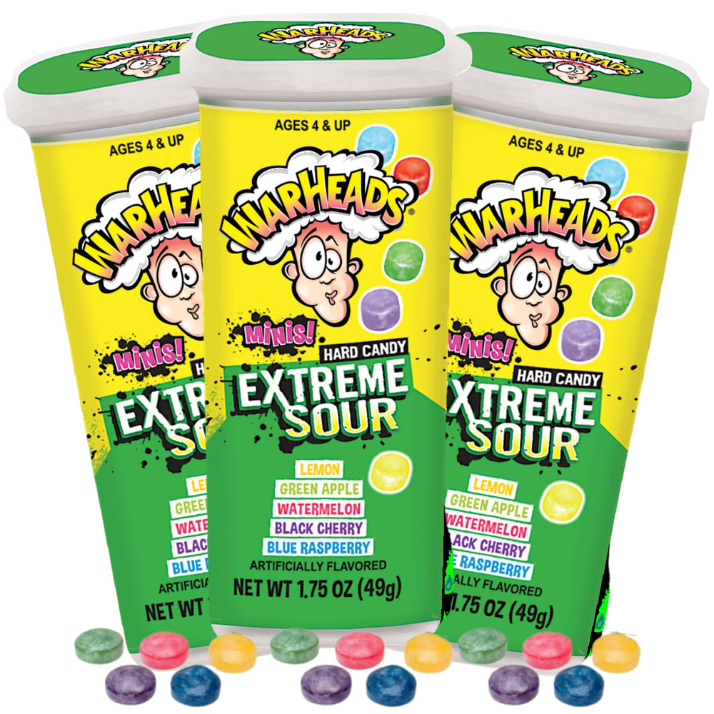 Sweetzo Warheads Minis extreme sour assortment displayed for bold flavor exploration.