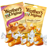 Sweetzo Werther's Original Vanilla Crème soft chews bag for gift-giving.