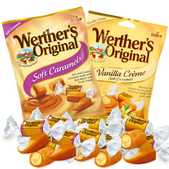 Sweetzo Werther's Original Vanilla Crème soft chews bag for gift-giving.