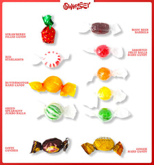 Swirleey colorful candies on desk ideal for parties gifts and sharing