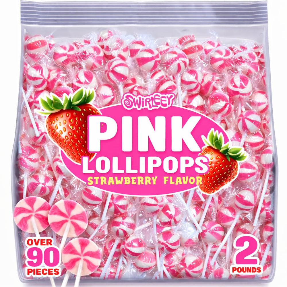 SWIRLEEY pink Easter lollipops bulk for elegant dessert buffets.