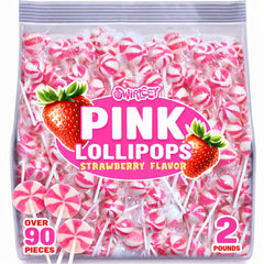 SWIRLEEY pink Easter lollipops bulk for elegant dessert buffets.