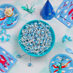 SWIRLEEY winter wonderland lollipops complement seasonal party decor.