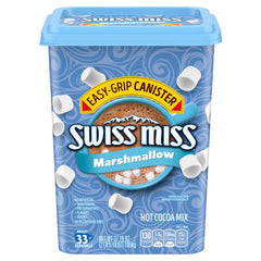 Swiss Miss hot cocoa canister front view for quick, cozy cocoa moments