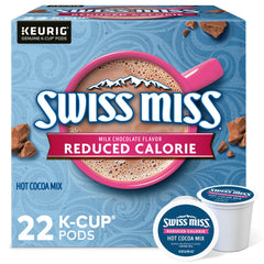 Swiss Miss hot cocoa cup steaming, a cozy beverage for chilly afternoons.