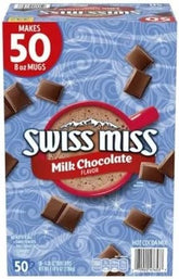 Swiss Miss milk chocolate hot cocoa packets for quick comforting warmth.