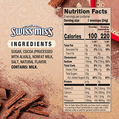 Steaming cup of Swiss Miss Simply Cocoa shows creamy milk chocolate aroma.