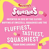 Swizzels Drumstick Squashies Rhubarb & Custard three-pack bags for sharing.