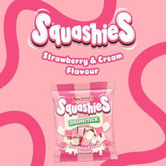 Swizzels Squashies Strawberry & Cream sealed bag for freshness.