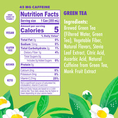 Swoon Perfectly Sweet Green Tea can display emphasizes natural ingredients and brand flavor