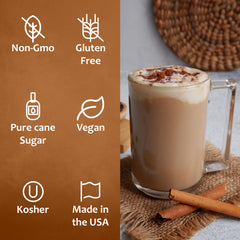 SYRUVIA Cinnamon Dolce Syrup drizzle over dessert adds warm notes
