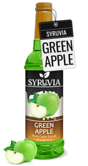 SYRUVIA Green Apple Syrup bottle adds vibrant apple flavor to drinks