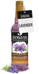 SYRUVIA Lavender Syrup bottle closeup for premium drinks