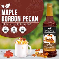 Dessert drizzled with SYRUVIA maple syrup for a nutty finish.