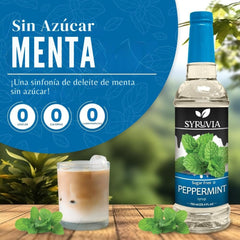 Syruvia Peppermint Syrup in a latte adding flavor without sugar