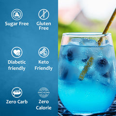 SYRUVIA Sugar-Free Blueberry Syrup iced-tea-glass ready flavor