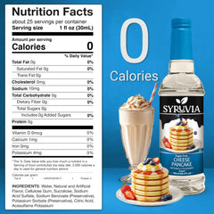 SYRUVIA cheese pancake sugar-free syrup pour ready to flavor desserts