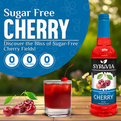 SYRUVIA Sugar-Free Cherry Syrup add cherry flavor to coffee