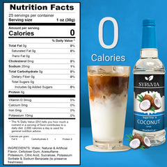 SYRUVIA Sugar Free Coconut Syrup drizzle on desserts for light sweetness