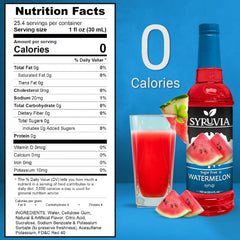SYRUVIA Watermelon Syrup close up highlights vibrant fruit profile