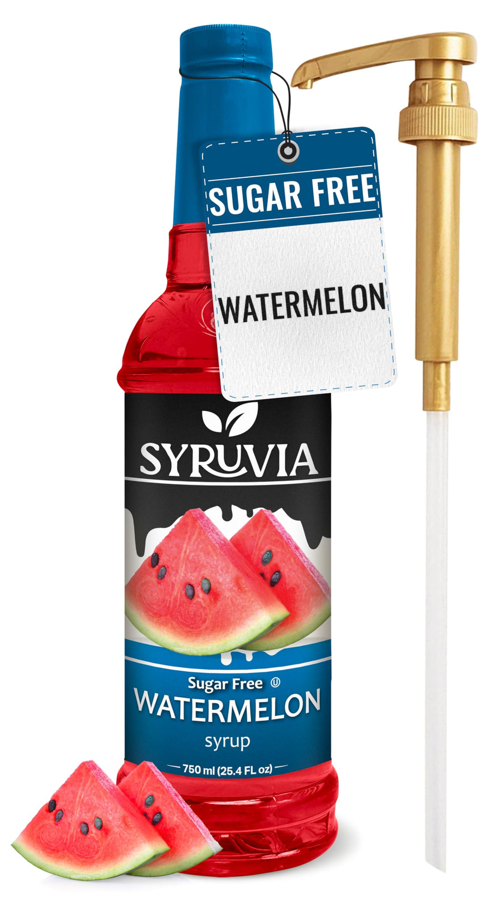 SYRUVIA Watermelon Syrup bottle showing bright flavor for drinks and desserts