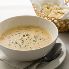 Sysco Clam Base dissolving in boiling water for quick, convenient prep.