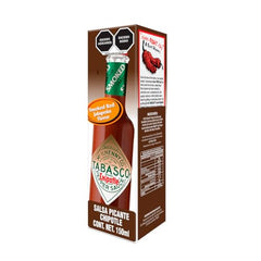 Tabasco Chipotle sauce label close-up showing natural ingredients