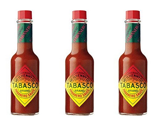 Tabasco Habanero Pepper Sauce 3-pack adds fruity heat with mango and tropical notes to grilled dishes