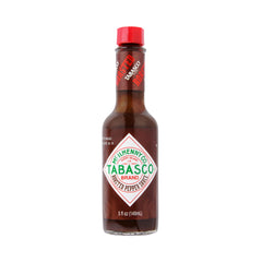 TABASCO Roasted Pepper Sauce bottle front view for bold grilling flavor.