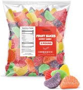 Taboom fruit slices on a colorful party platter for a dessert centerpiece.
