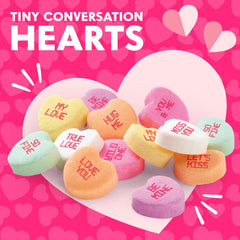 Taboom Conversation Hearts colorful display, perfect for candy buffets and decorations.