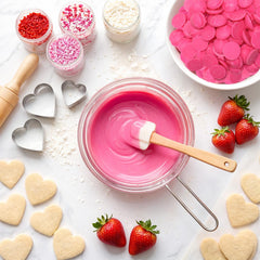 Taboom Pink Candy Melts ideal for strawberries and cake pops.