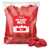Taboom Red Candy Wafers 12oz bag for quick dipping and glossy decorating.