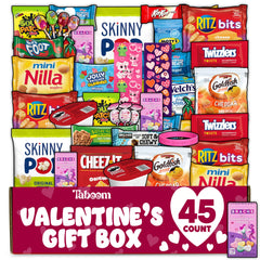 Taboom Valentine's Snacks care package box, perfect for dorms and gifting experiences.