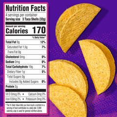 Taco Bell Crunchy Taco Shells inside box view emphasizes easy pantry storage.