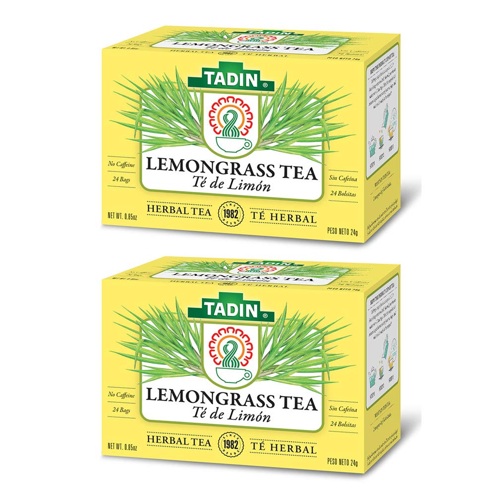Tadin Lemongrass Tea two-pack display for easy daily brewing.